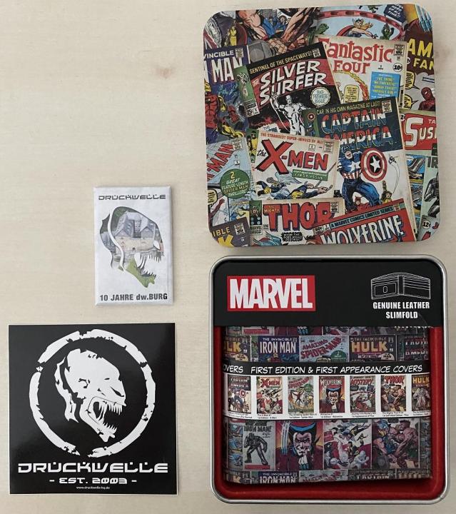 DRUCKWELLE Verlosung XMAS 2021 - Marvel Brieftasche & Box